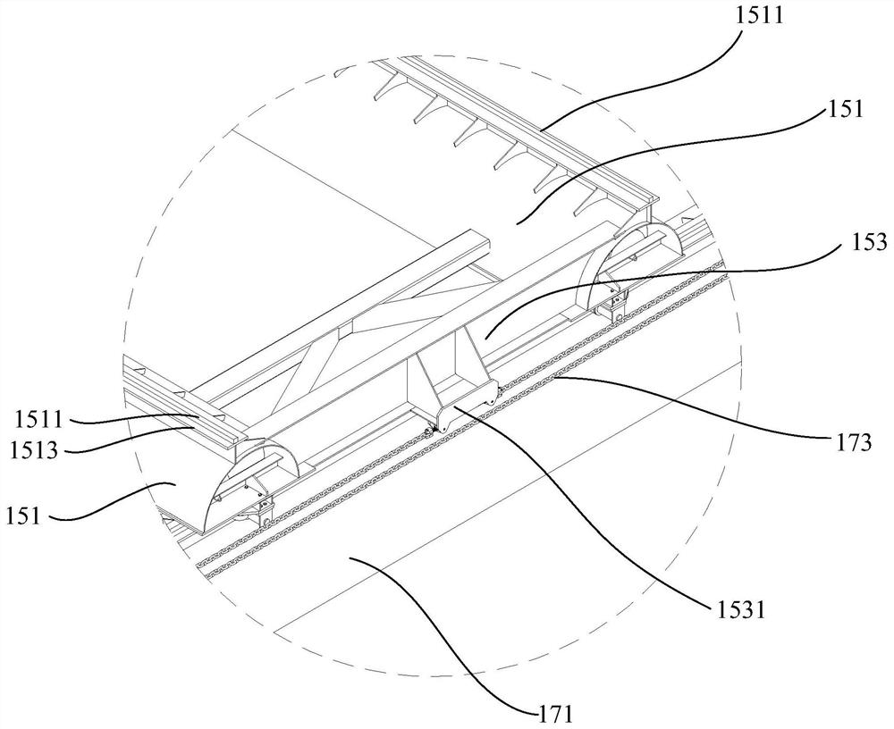 Automatic paver system with movable blanking structure and its working method