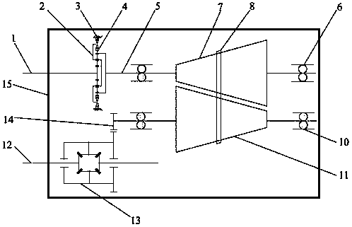 Internal contact conical ring type continuously-variable transmission