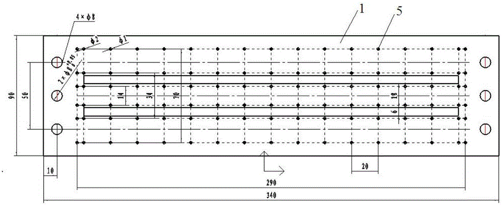 Method for machining stainless steel capillary cores on heat pipe plate