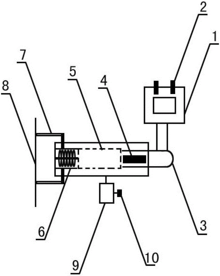 Drawing device, capable of detection, of riveting machine