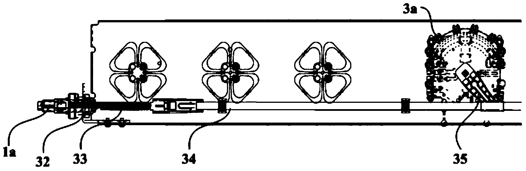 Antenna phase shift system, antenna and driving device