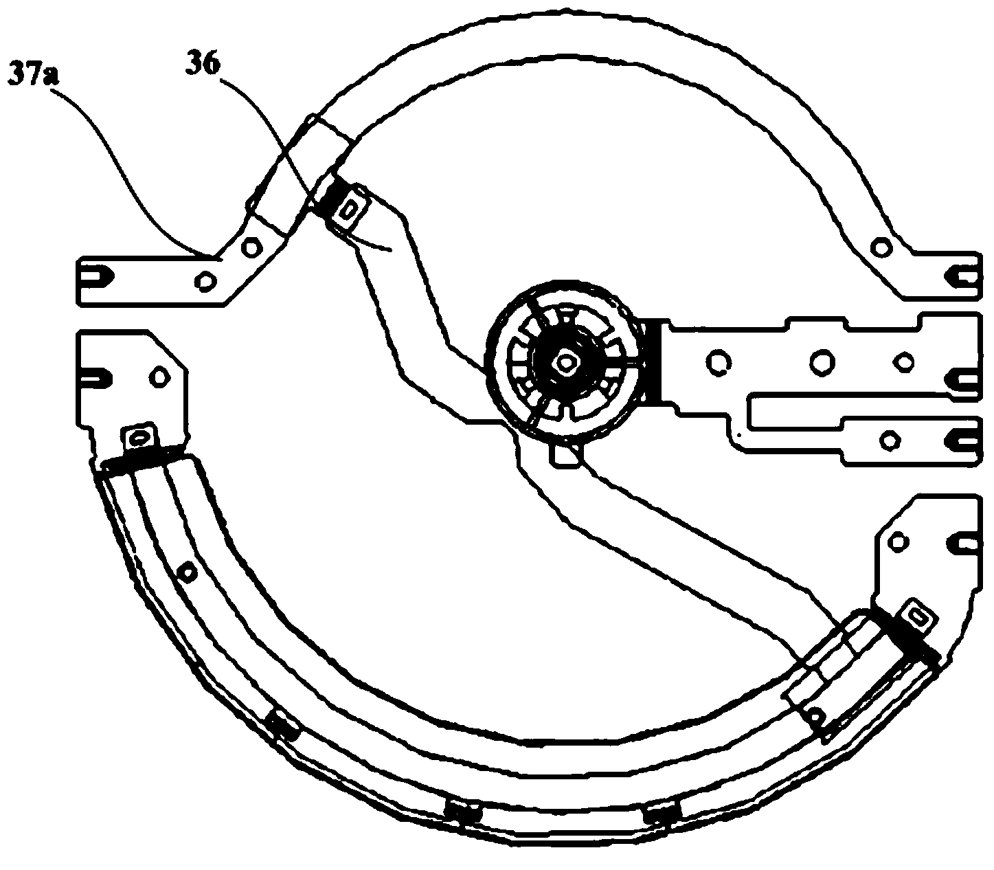 Antenna phase shift system, antenna and driving device