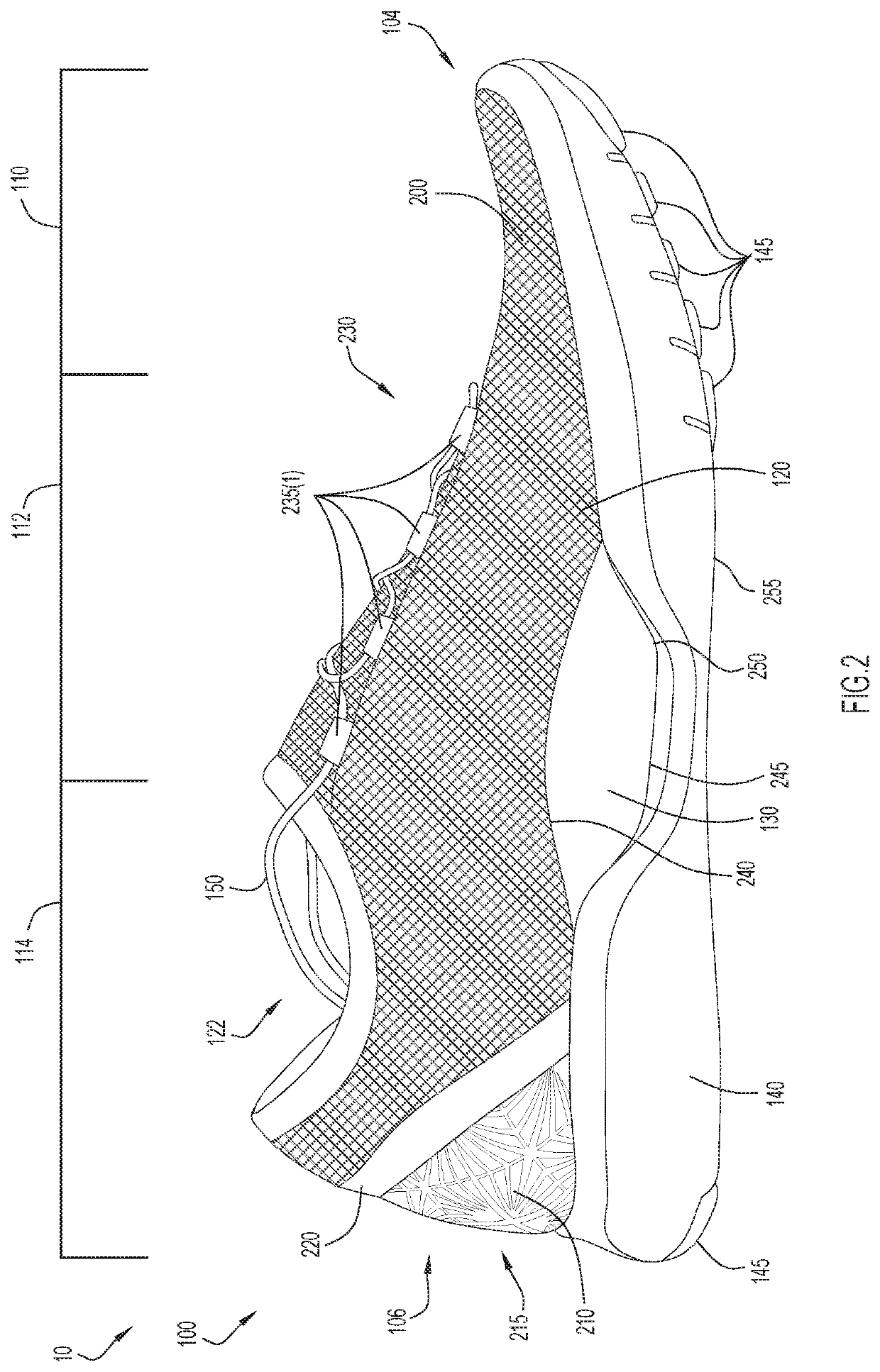 Article of footwear with cooling features