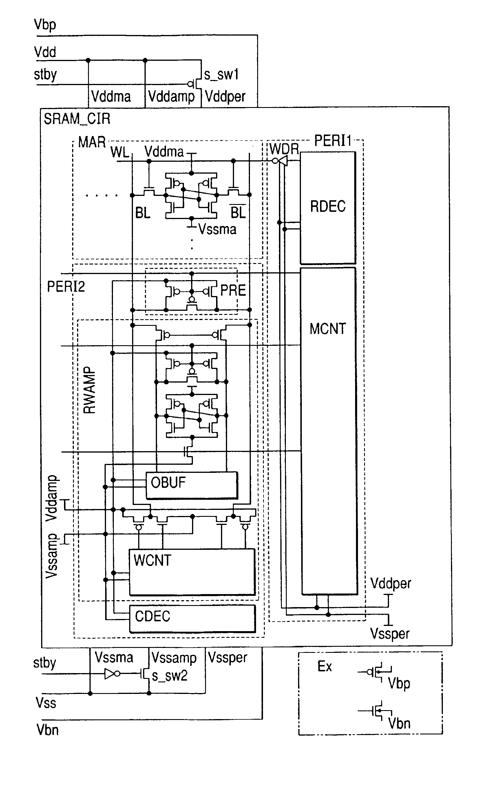 Low-power semiconductor memory device