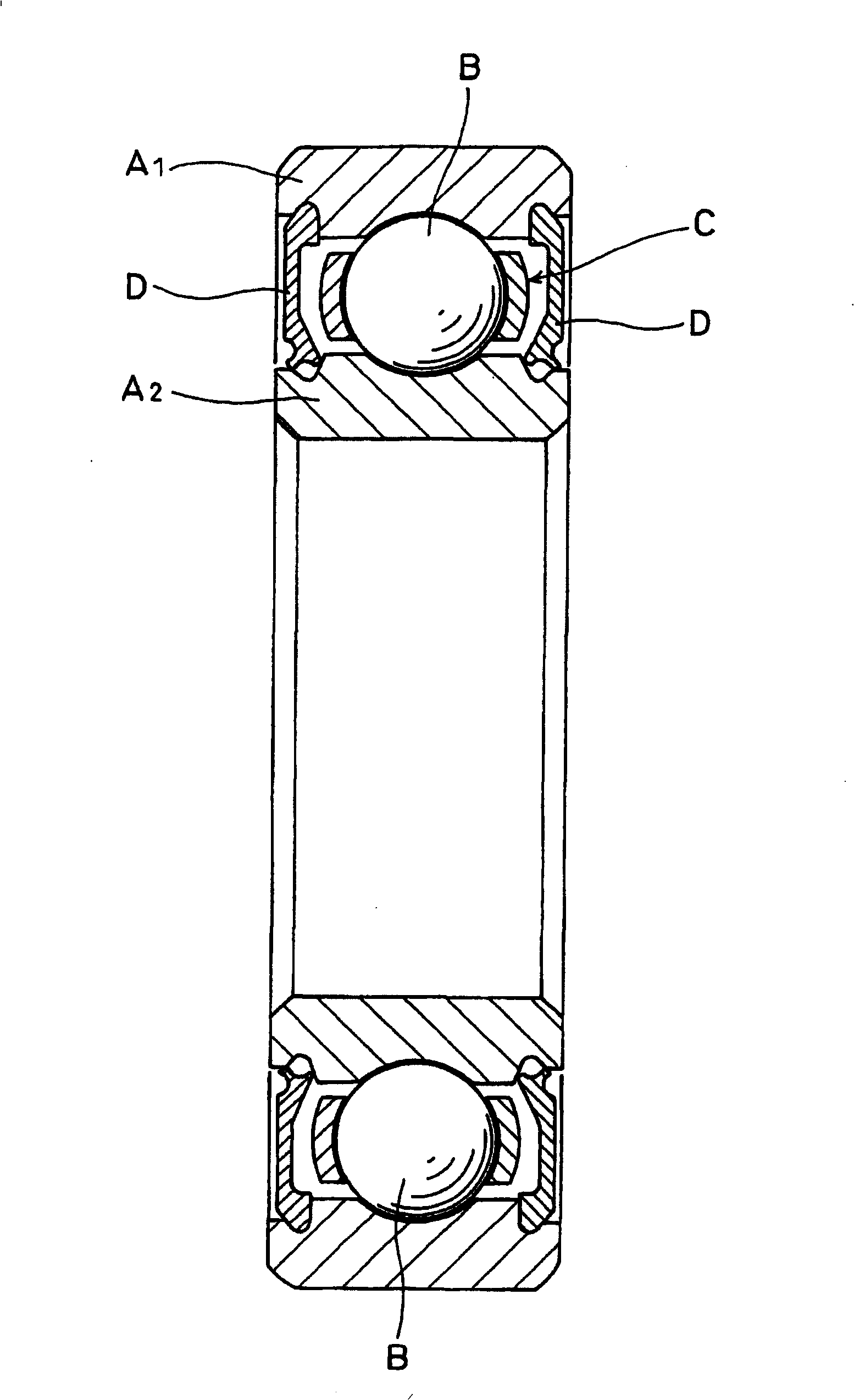 Synthetic resin retainer and ball bearing using the same