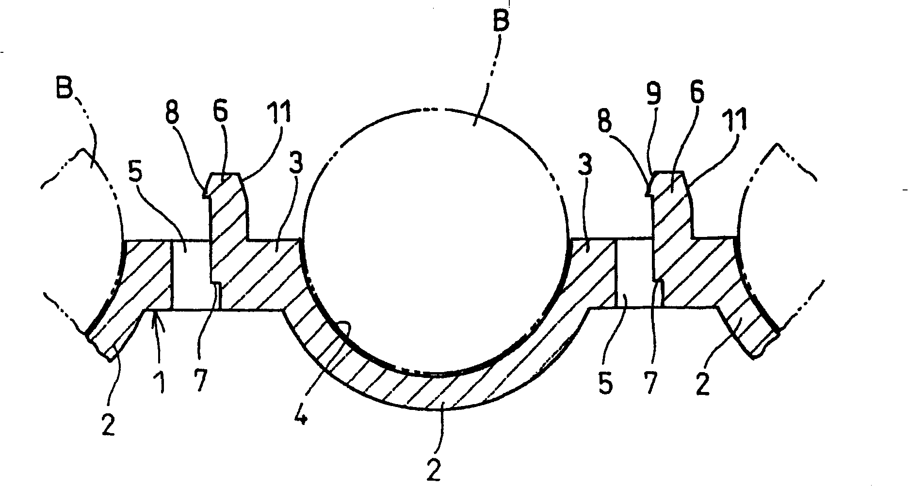 Synthetic resin retainer and ball bearing using the same