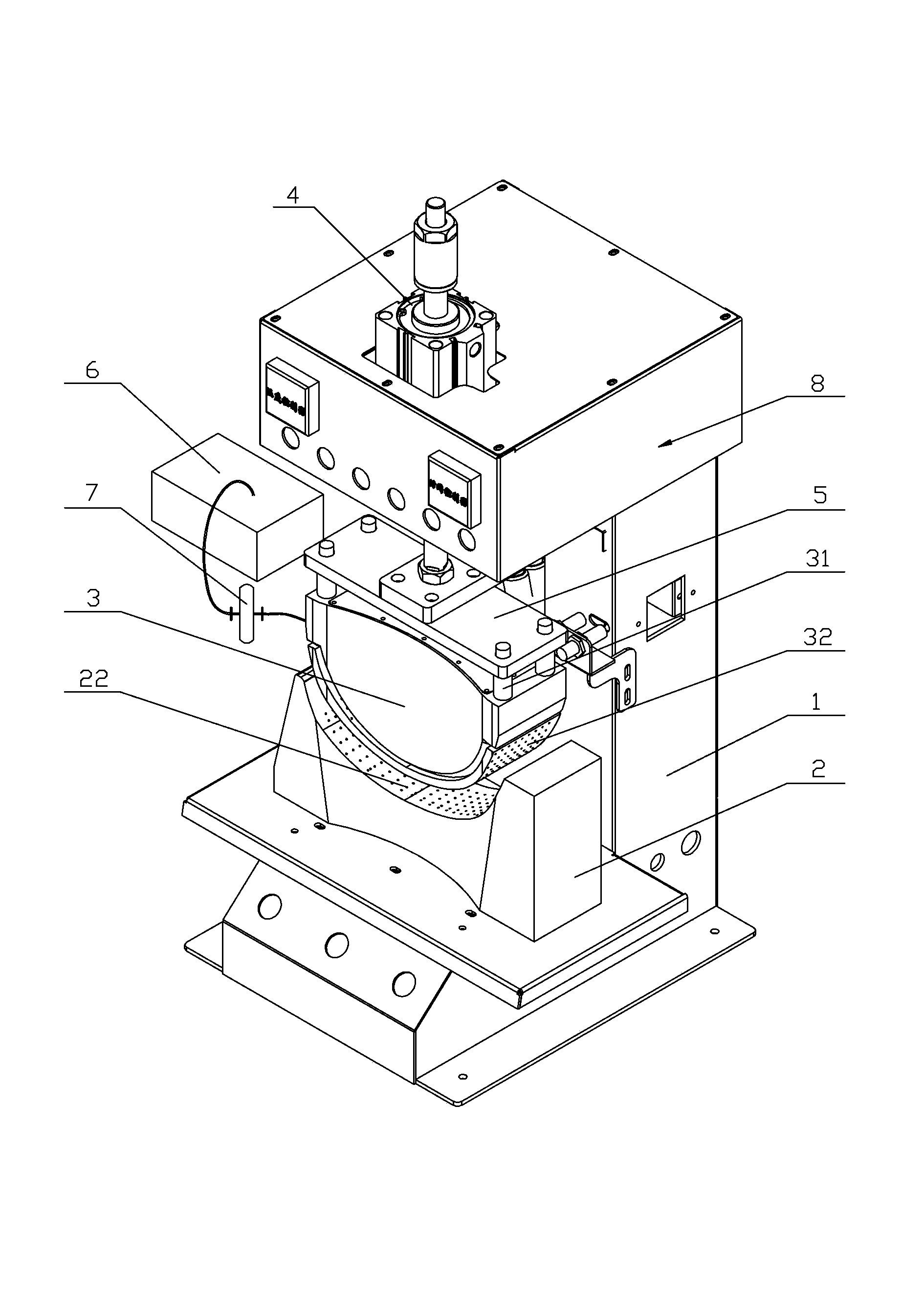 Steam setting machine special for gluing of cloth mould of mould cup and mould cup setting method