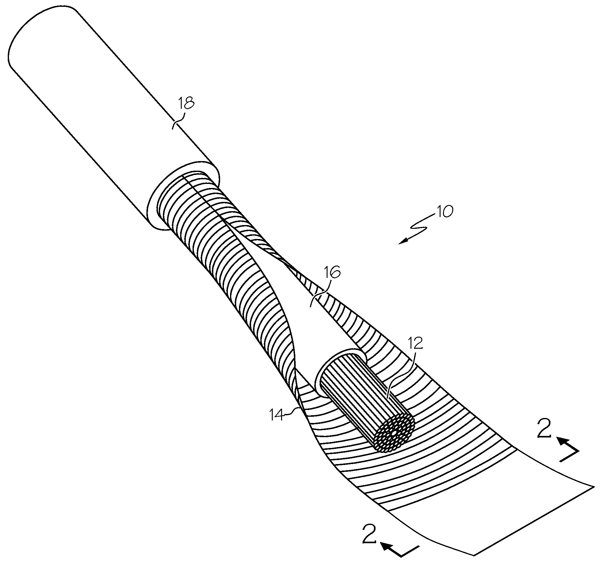 Asymmetric communication cable shielding