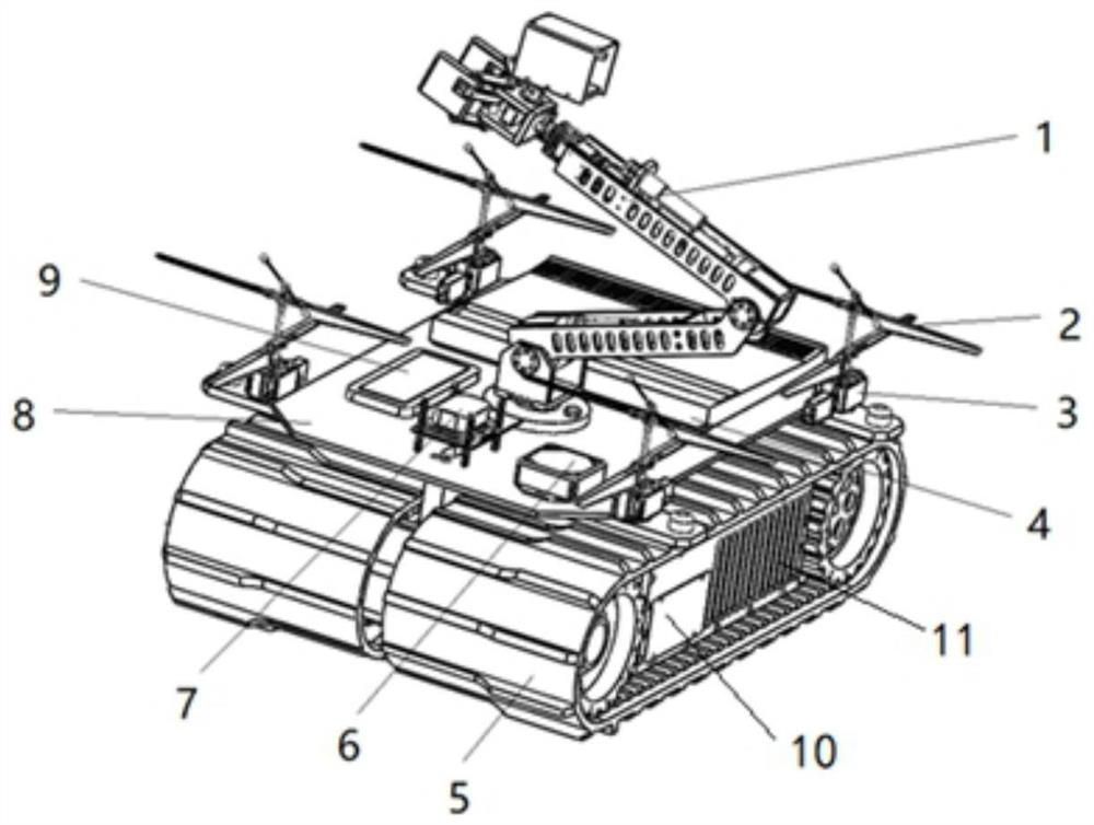 Air-ground inspection robot and working method thereof