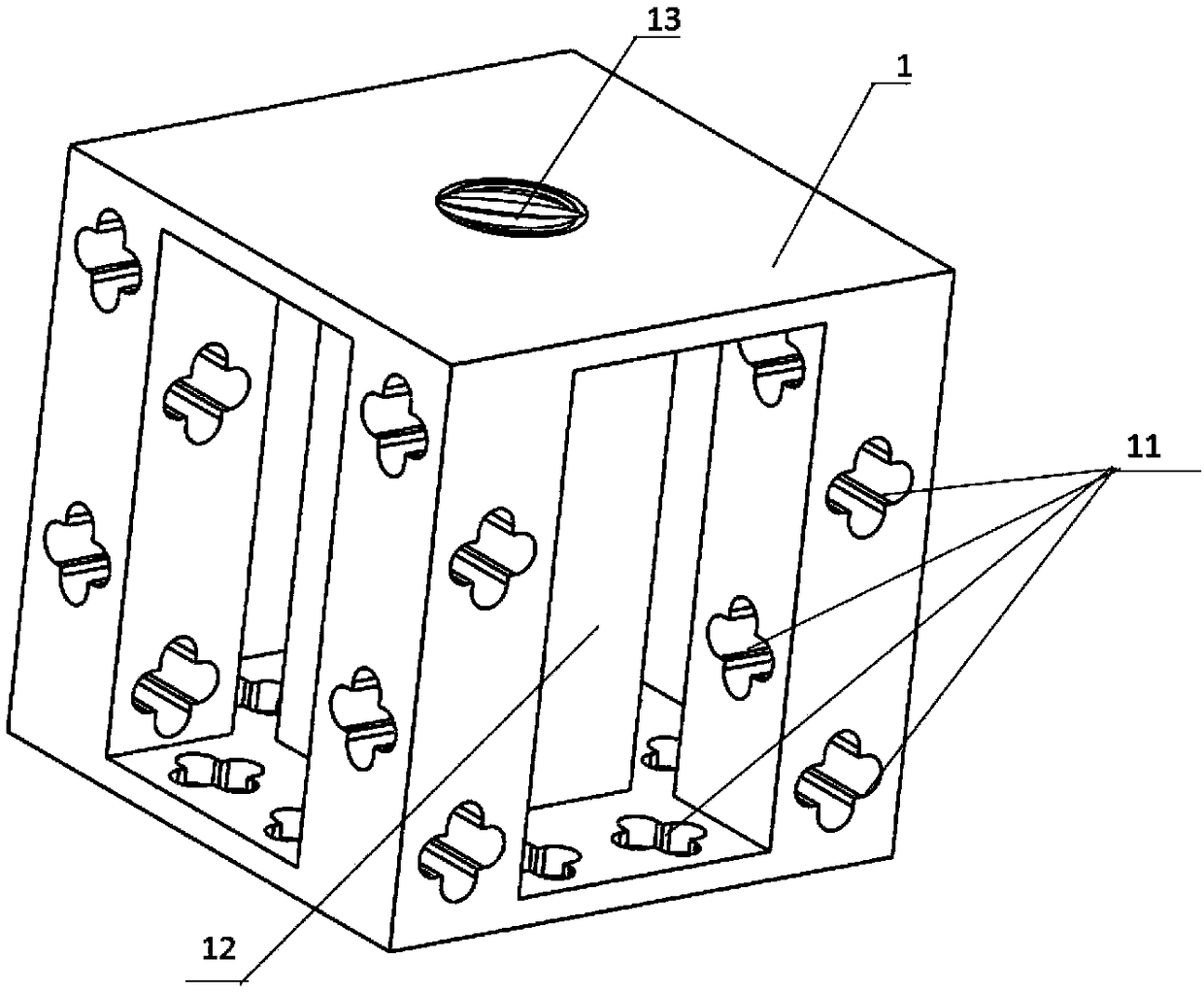 Simple loading calibration device for aerodynamic force measurement balance