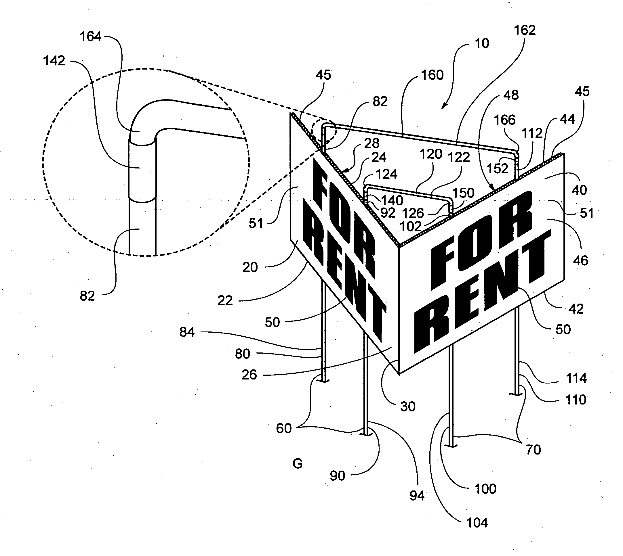 Outdoor display sign and method of use thereof