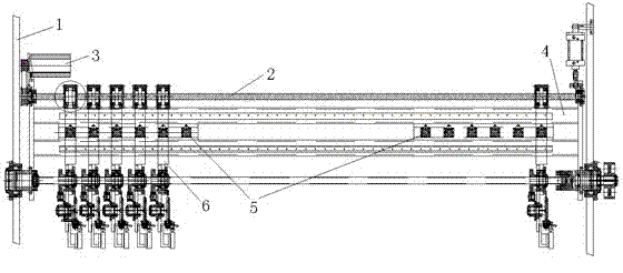 Single-screw multi-control type cutter frame structure of dividing and cutting machine