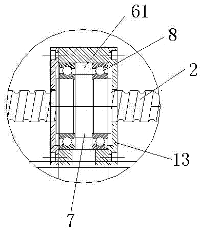 Single-screw multi-control type cutter frame structure of dividing and cutting machine