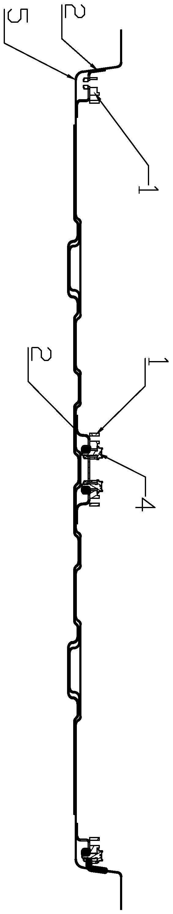 Square battery fixing structure and using method thereof