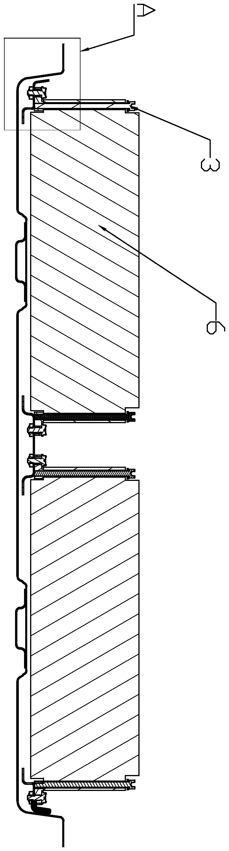 Square battery fixing structure and using method thereof