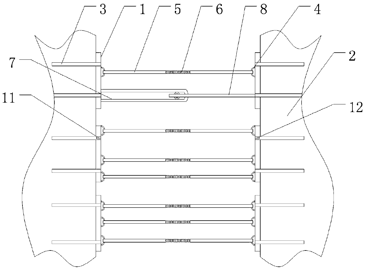 Highway bridge expansion joint monitoring connection device