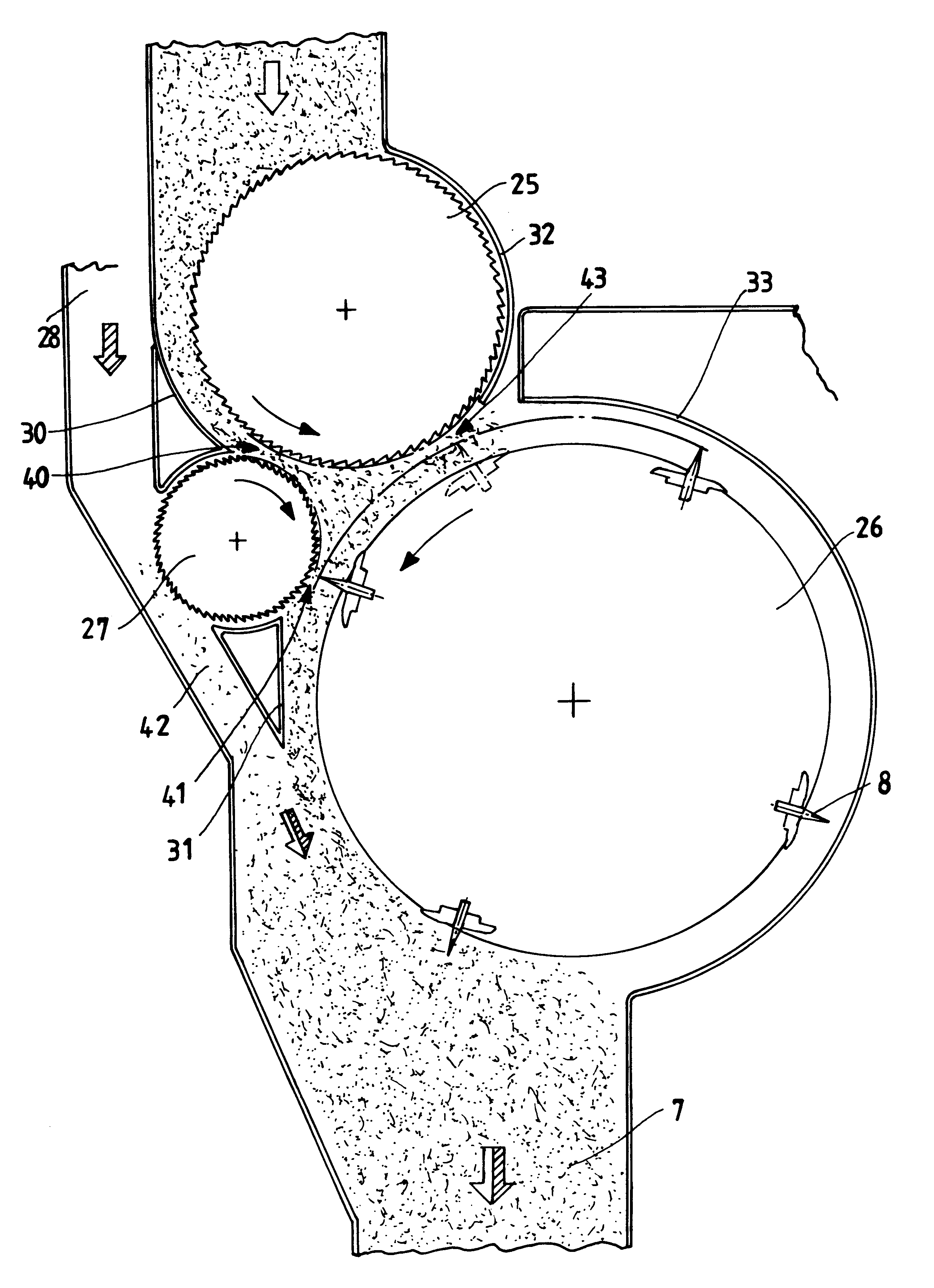 Device for preparation and opening of flock fibers to be supplied to a carder