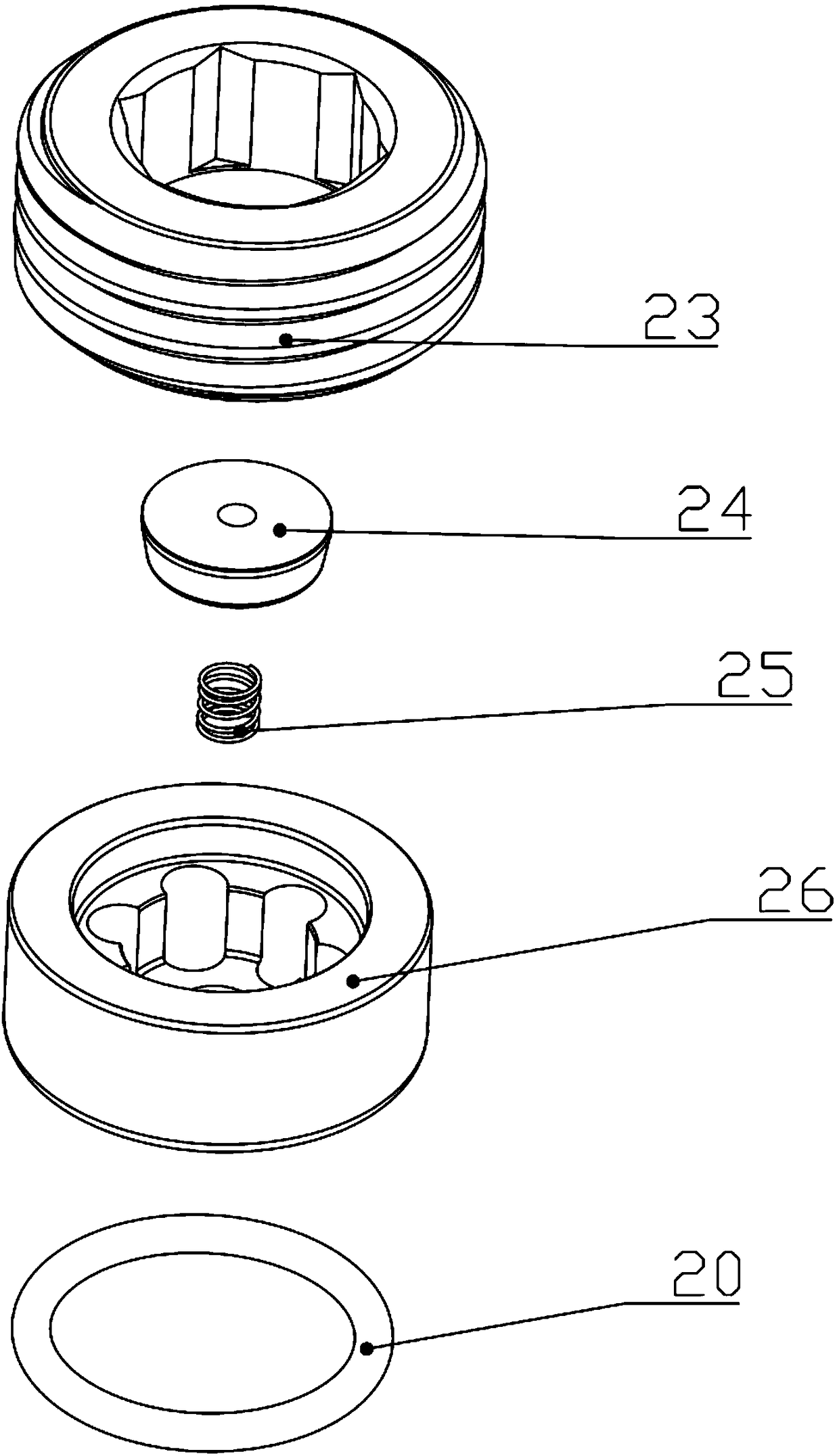 Hydraulic tool one-way valve and hydraulic tool