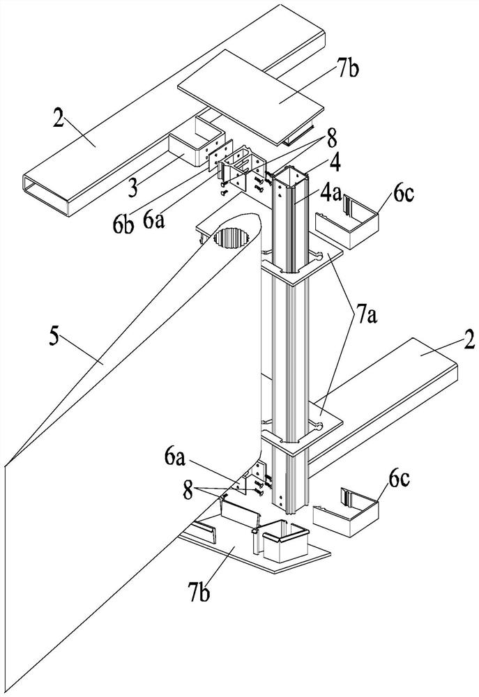 Combined aluminum plate curtain wall system capable of rotating at multiple angles