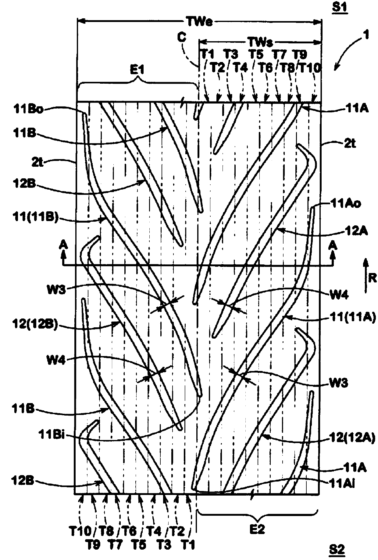 Tire for motorcycle