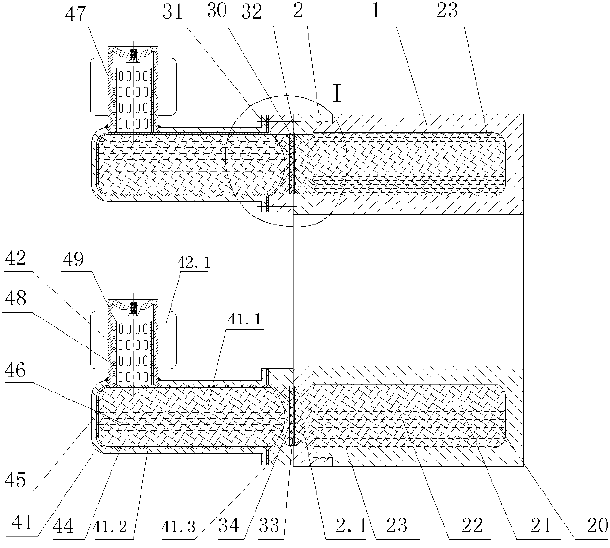 Melt gear pump sliding bearing heat pipe cooling device