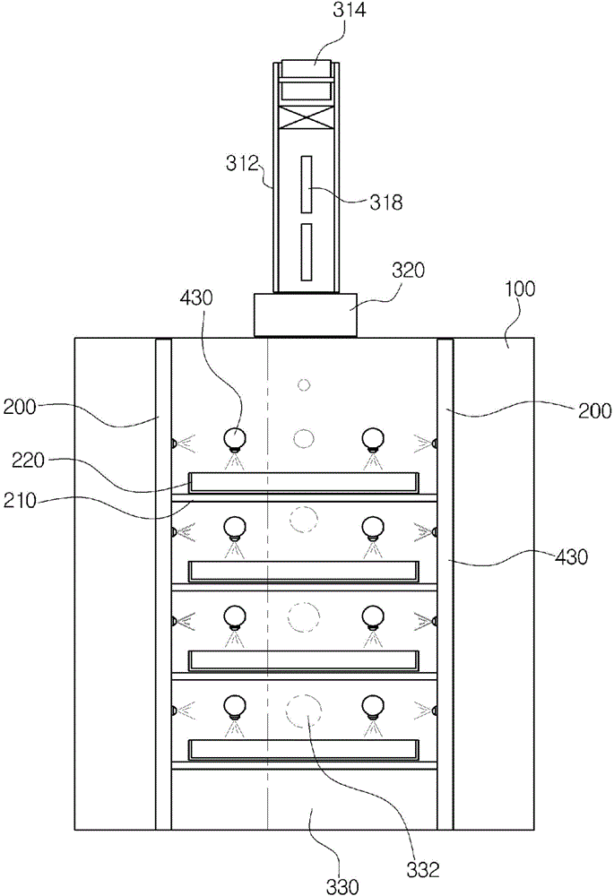 Brown rice shoot cultivating device, and cultivation method and meal preparation method using same