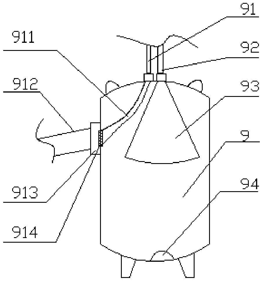 A buffer system with a visual window for a silane cross-linked cable material production line