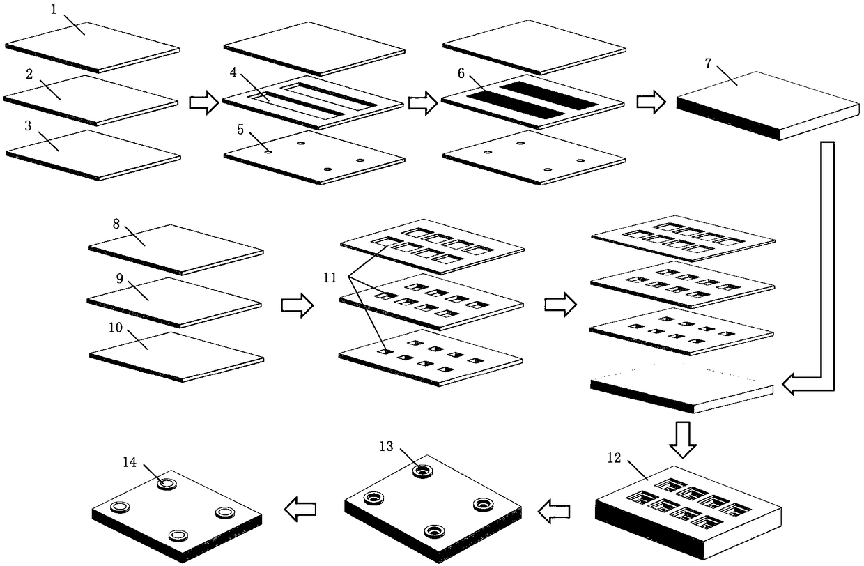 Preparation method of high thermal conductivity phase change temperature control composite packaging substrate