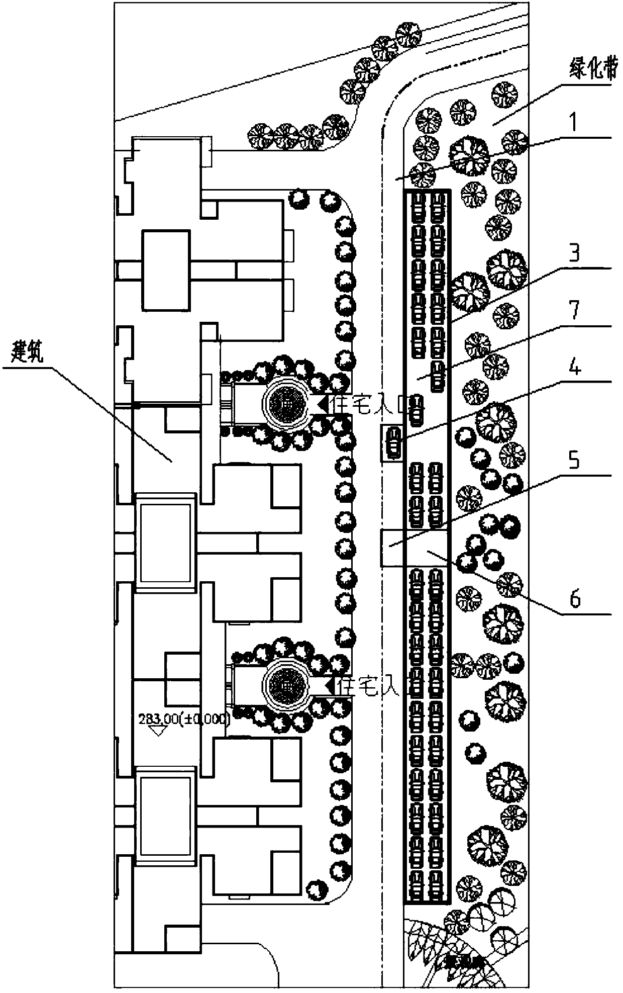 Building ambulatory type stereo parking garage