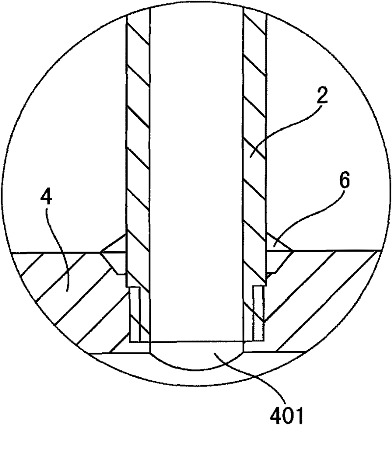 Copper cooling wall with reinforced piping structure