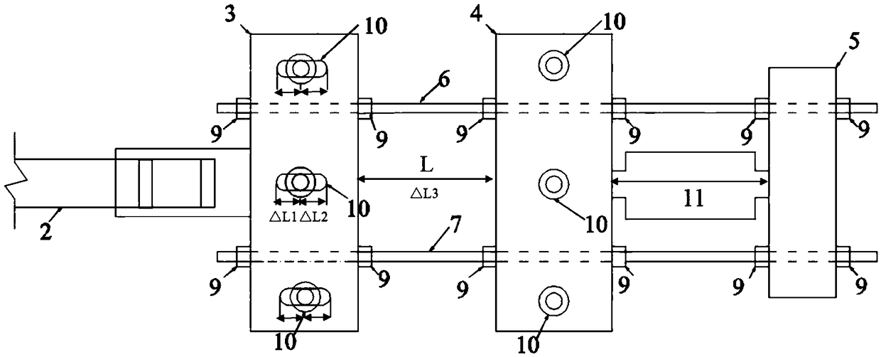 Double-bar early warning device and ductility control method for prestressed FRP reinforcement structure