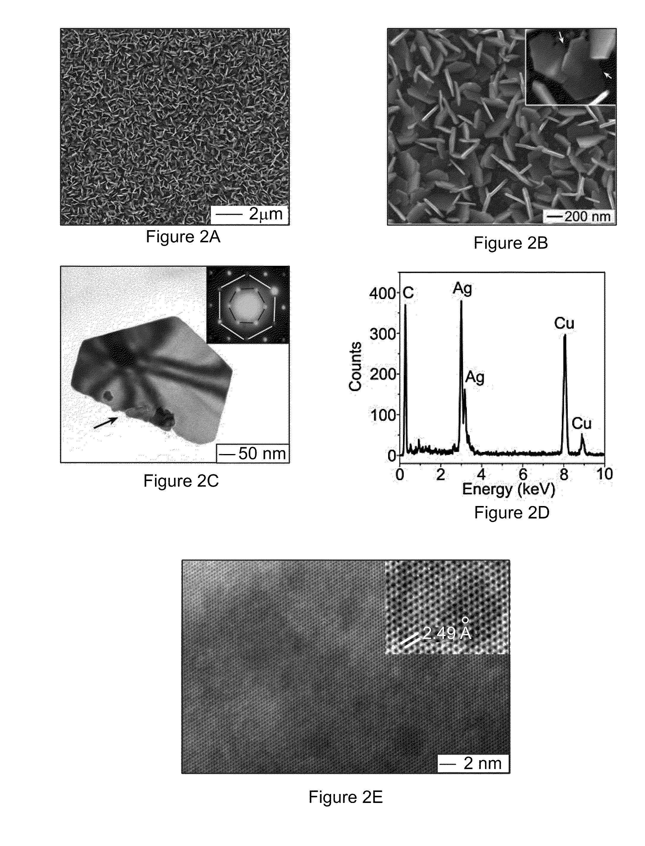 Direct growth of metal nanoplates on semiconductor substrates