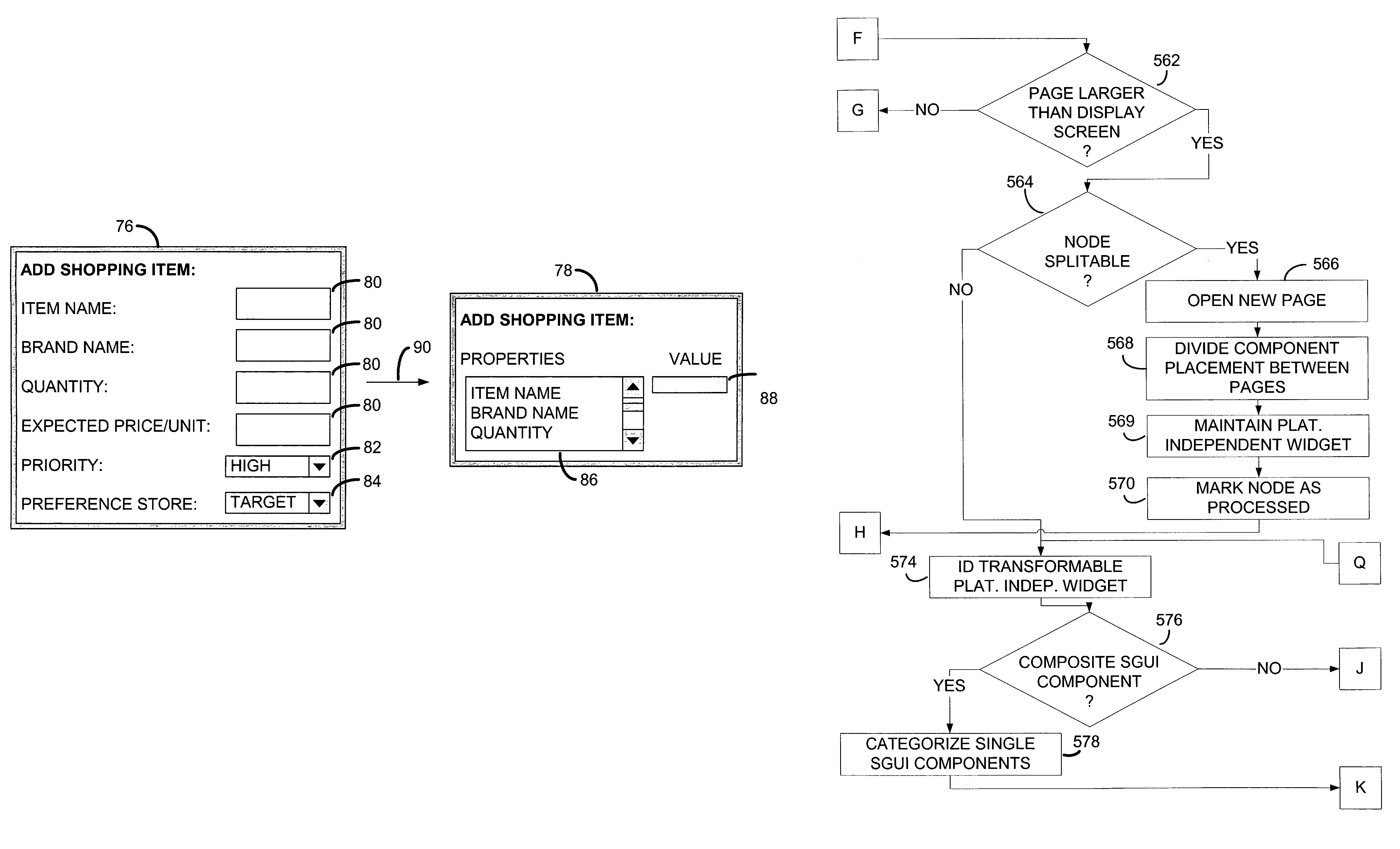 Layout of platform specific graphical user interface widgets migrated between heterogeneous device platforms