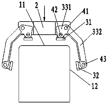 Self-floating type clamp iron for limiting core assembly pouring device