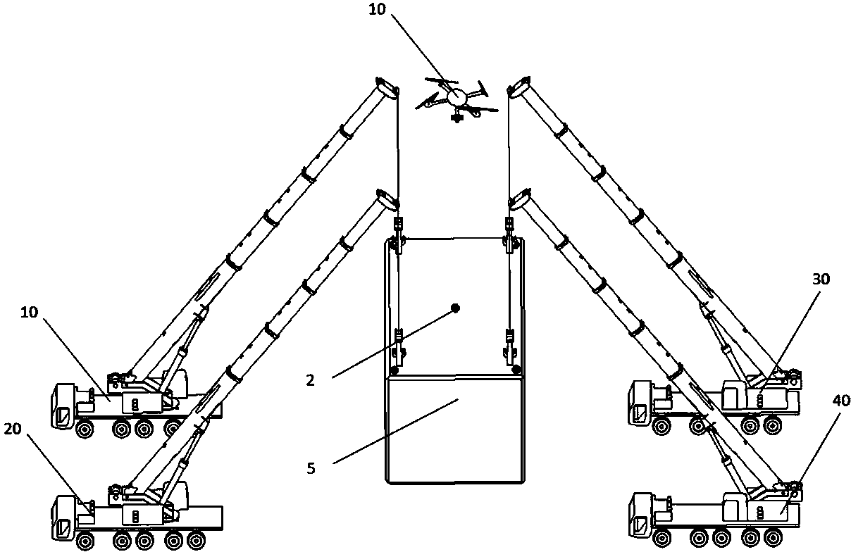 Navigation control device and navigation control method applicable to collaborative transportation of cranes