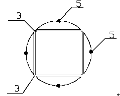 Squaring process and application of monocrystal silicon round bar for solar cells