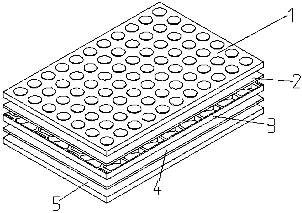 Anti-skidding shockproof bamboo manmade board