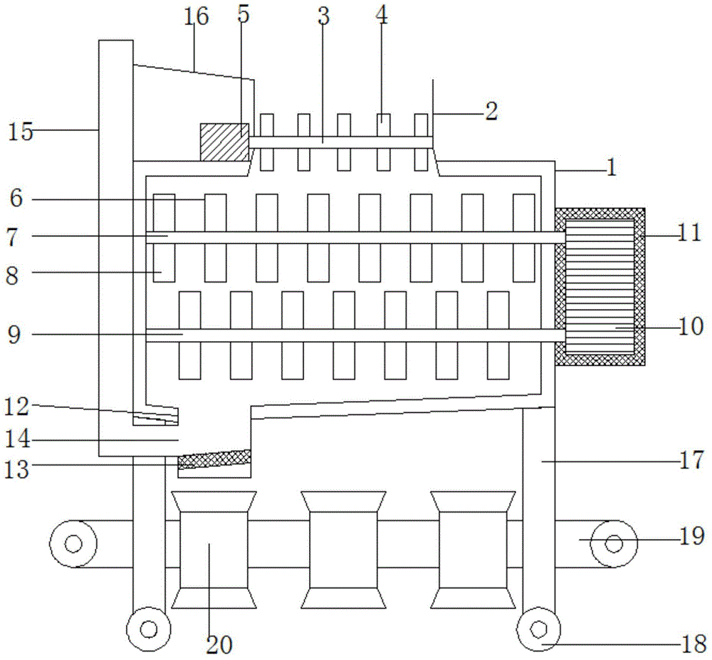 Pulverizer for producing ceramics and achieving convenient discharge function