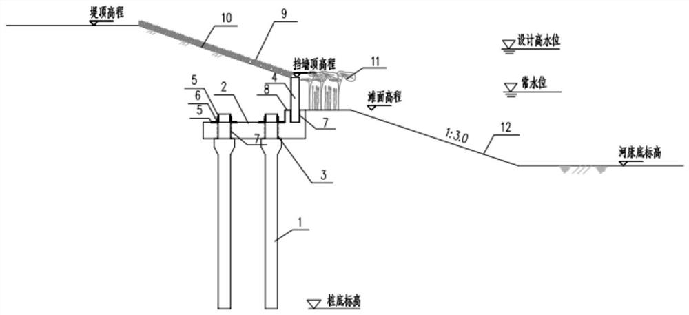 Assembly type revetment component and assembly type revetment construction method