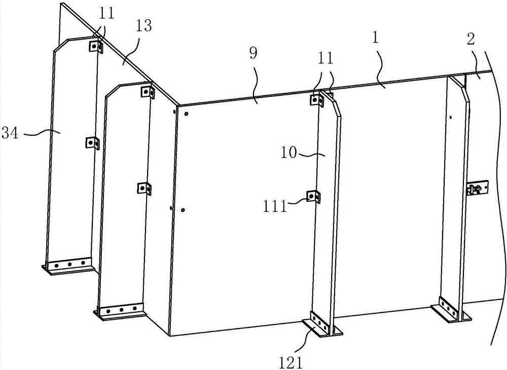 Squash court glass assembly body