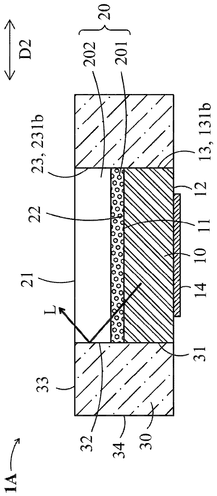 Light emitting device having asymmetric light shape and manufacturing method thereof