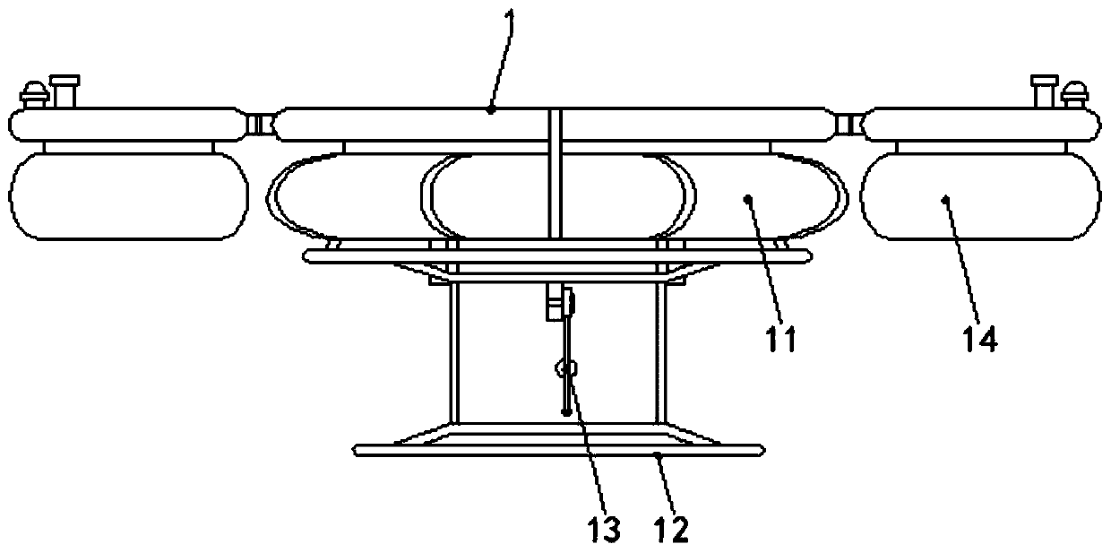 Overturn-preventing unmanned aerial vehicle take-off and landing platform with self-weight increased along with sea wave intensity