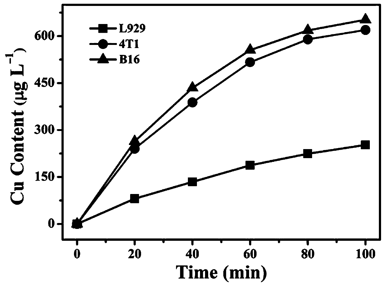 Targeting copper-doped carbon dots and preparing method and application thereof