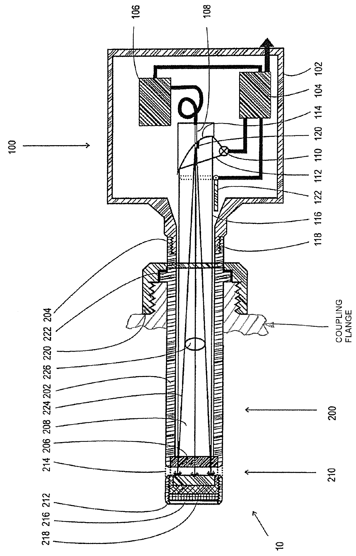 Transflexion probe and transflective sensor