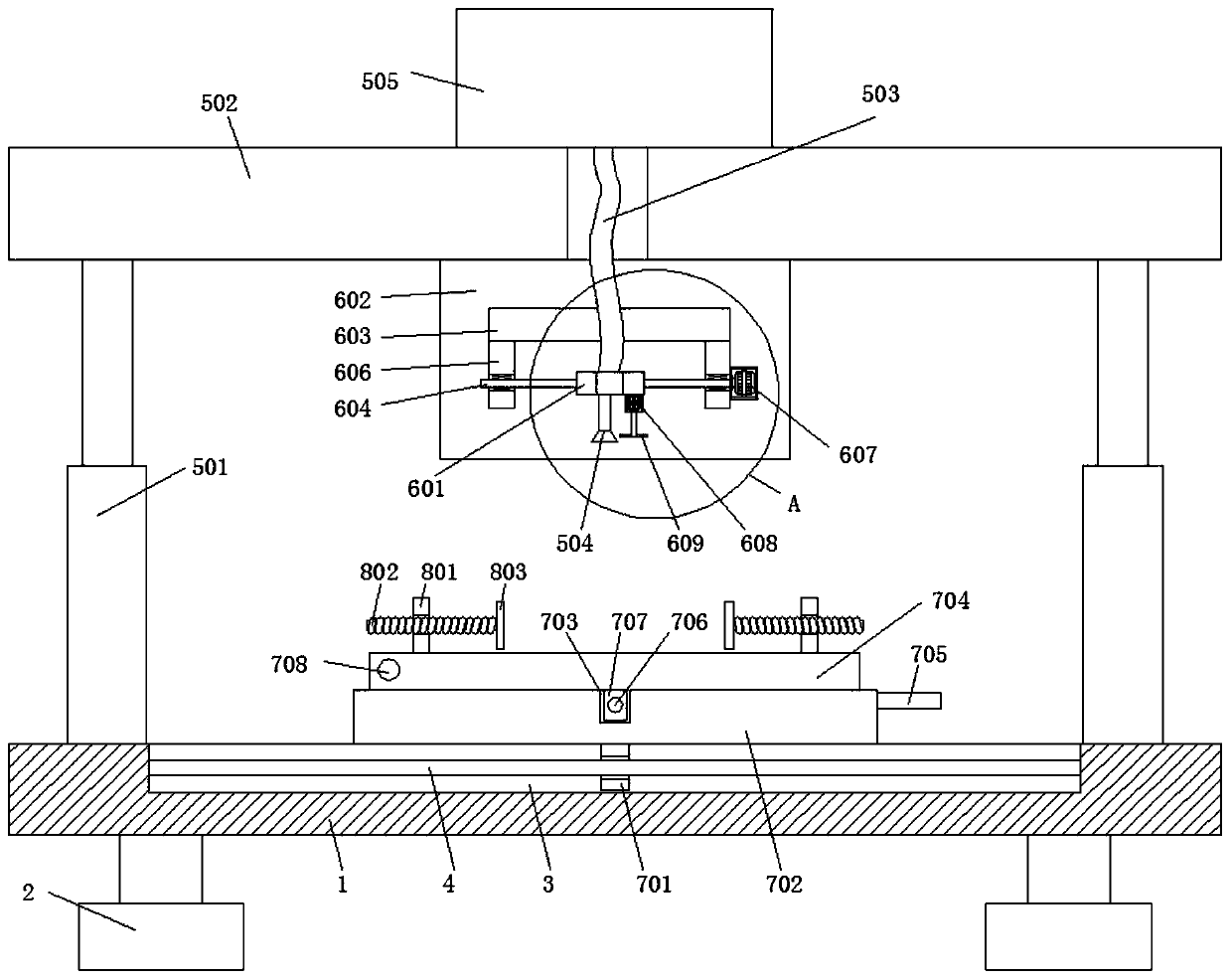 Special-shaped line strip paint spraying device