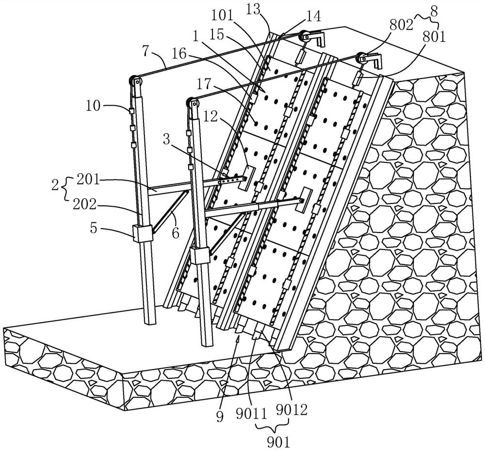 Soil nailing wall supporting structure