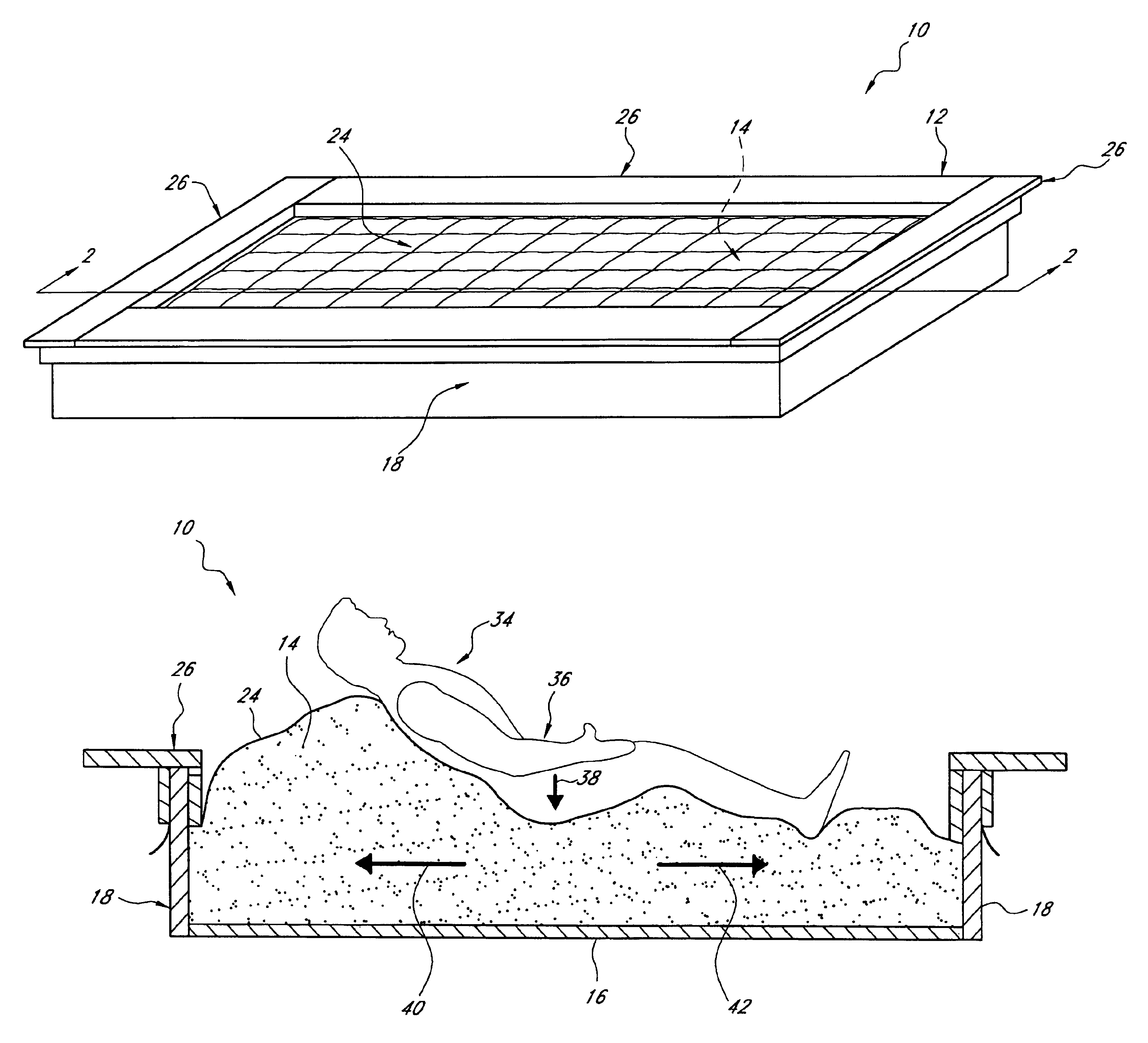 Non-liquid buoyant bedding