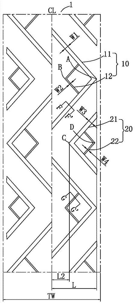 Tread pattern structure of pneumatic tires for two-wheelers