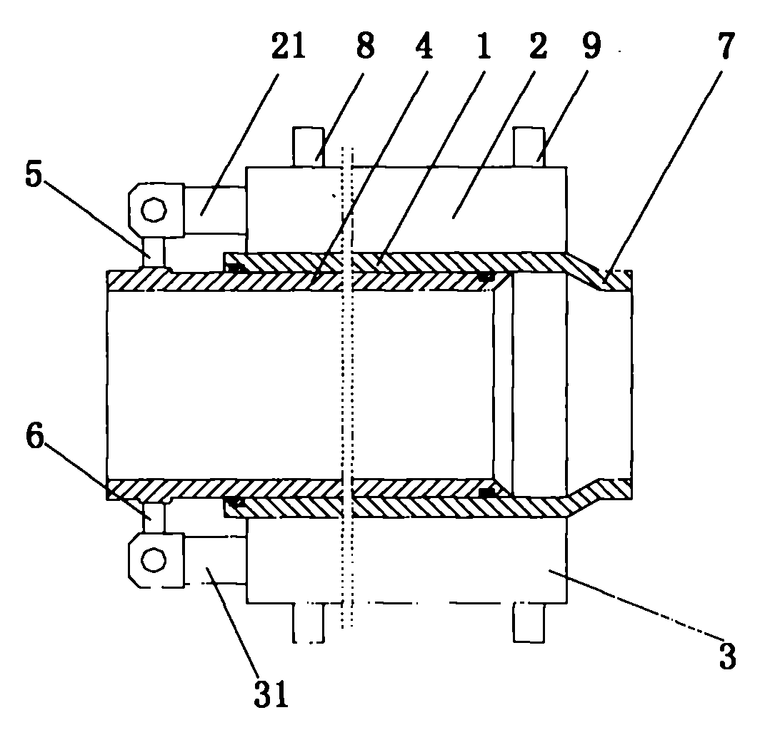 Paste filling pipe expansion device