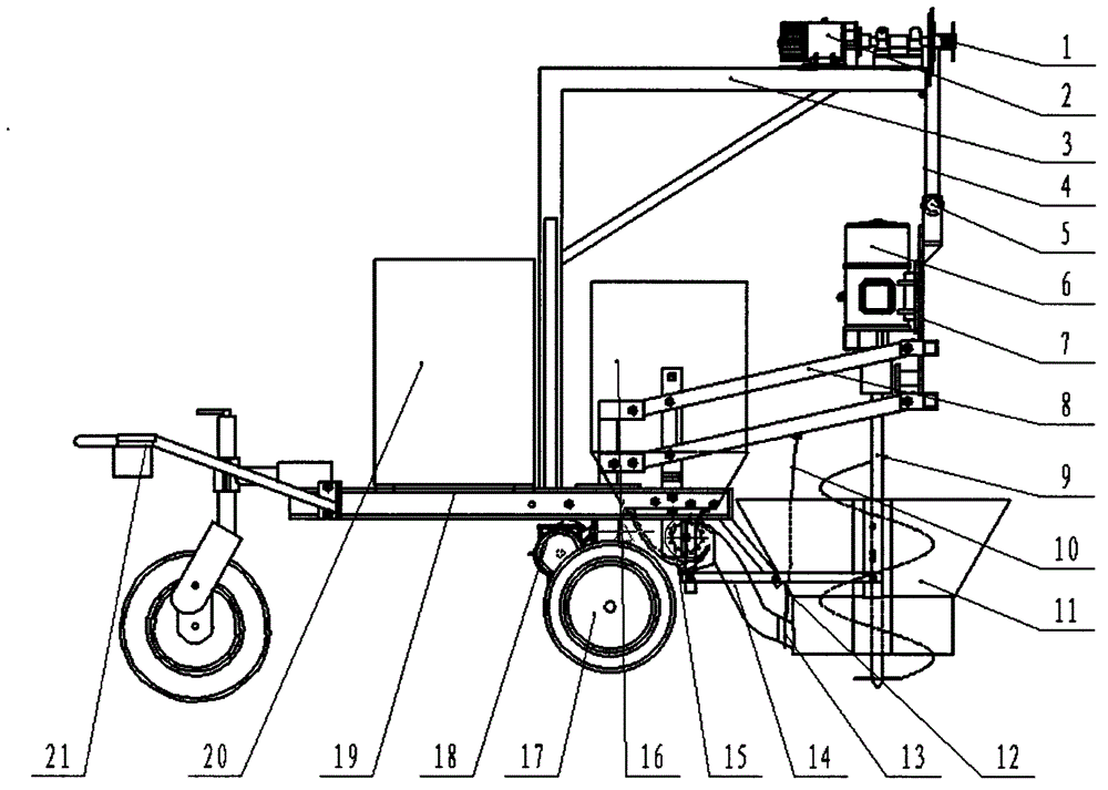 High-density orchard fertilizing and weeding machine